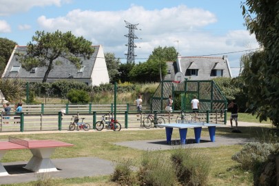Table tennis tables and multi-sport ground